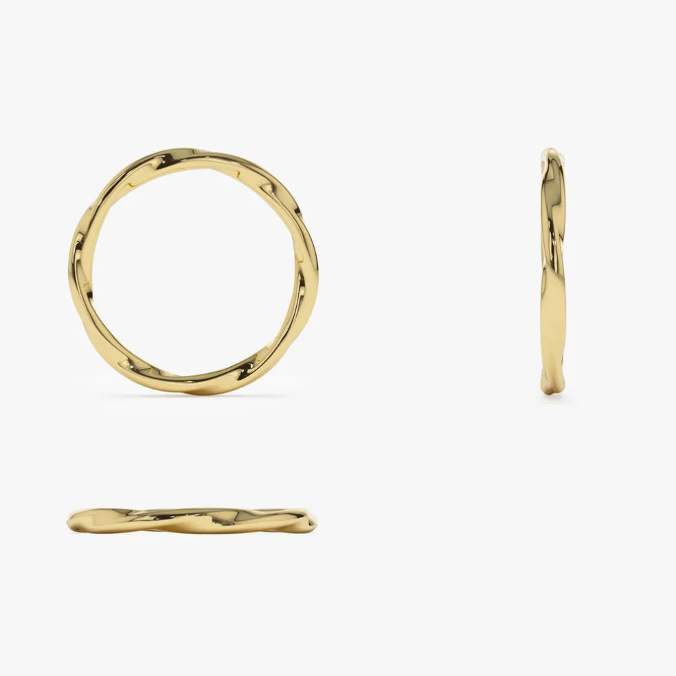14k Wavy Promise Ring