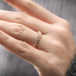 14K Zig Zag Baguette Diamond Ring