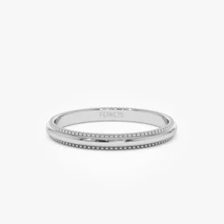 14kt Milgraine Edge Wedding Band