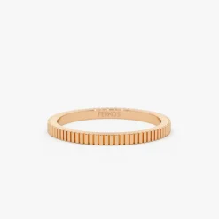 1.5MM Ribbed Ring in 14k Gold
