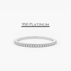 Platinum Micro Pave Diamond Eternity Ring