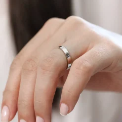 Platinum 3MM Flat Wedding Band