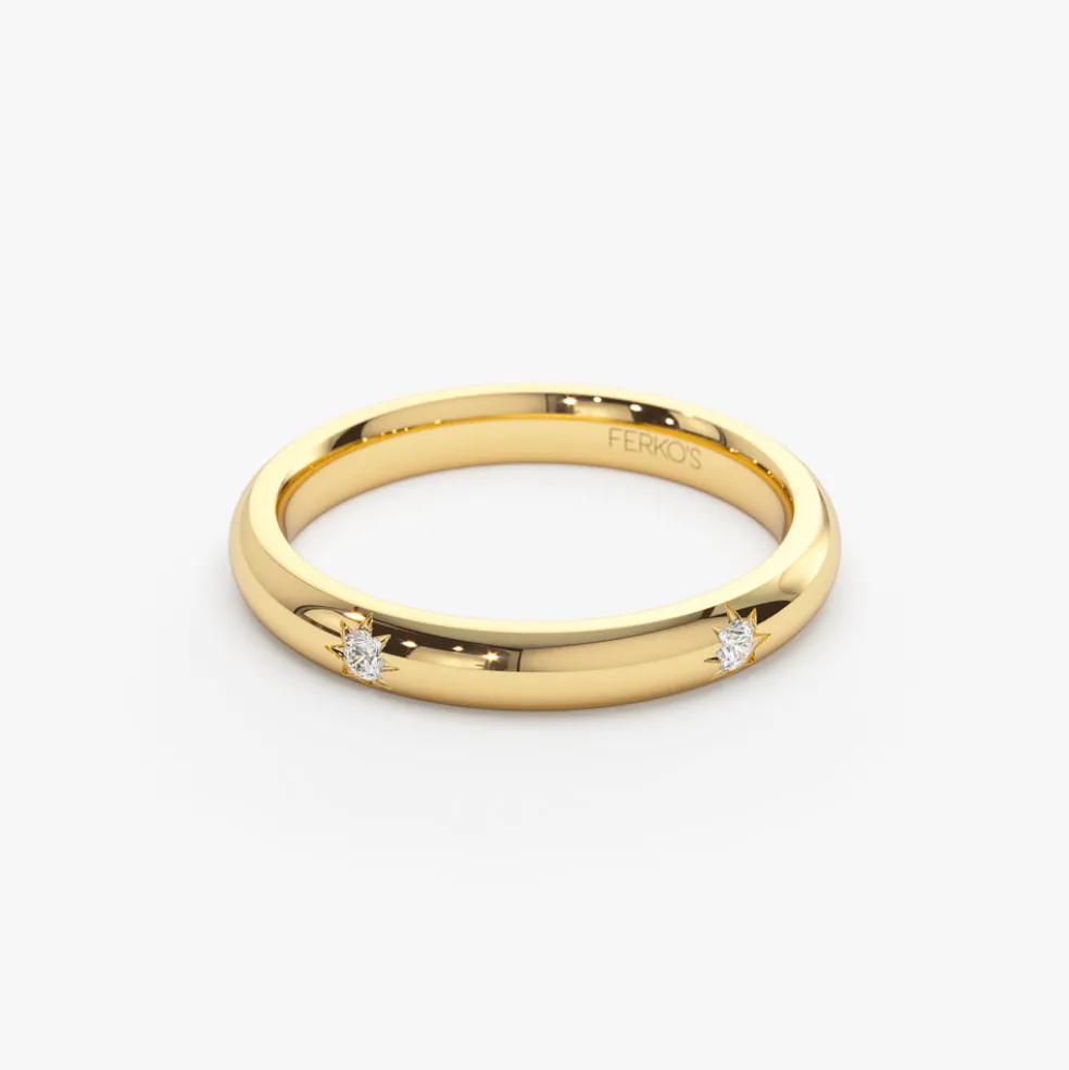Star Setting Full Eternity Diamond Ring in 14k